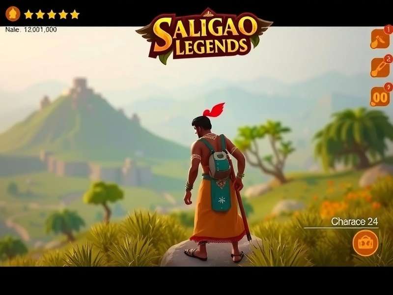 Saligao Legends gameplay screenshot showing character in Indian landscape