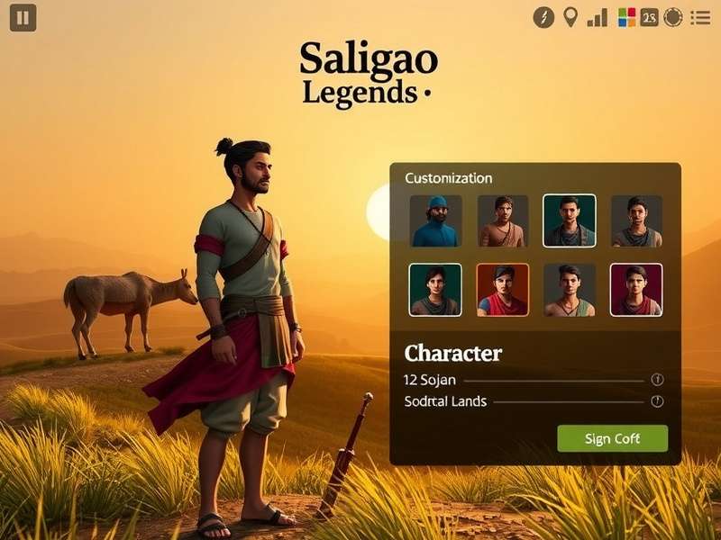 Saligao Legends character customization screen